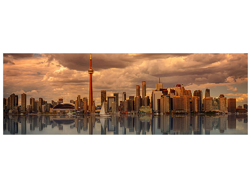 panoramic-canvas-print-toronto-at-dusk